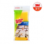 3M 스카치브라이트 그물 망사 수세미 3개입