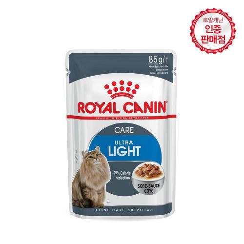 [로얄캐닌] 고양이사료 울트라 라이트 젤리파우치 12개 (85gX12) 체중관리용 습식사료
