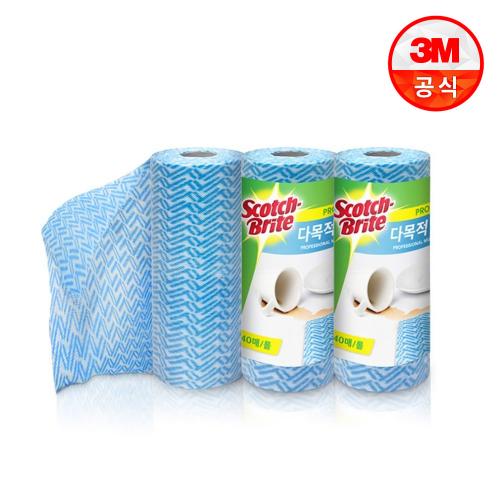 3M 스카치브라이트 빨아쓰는 다목적 롤 행주 40매 X 3팩