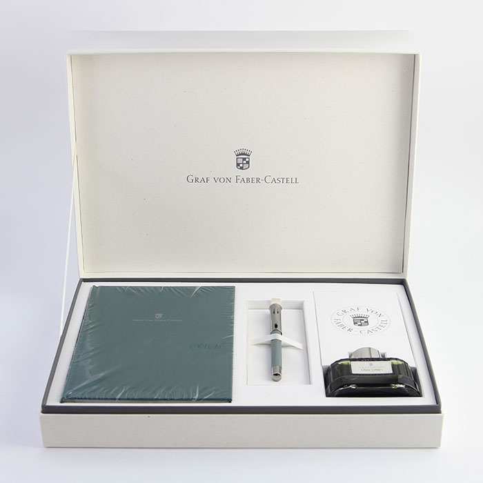 [노트 잉크 증정] 그라폰 만년필 기로쉐 세이지 그린 145321