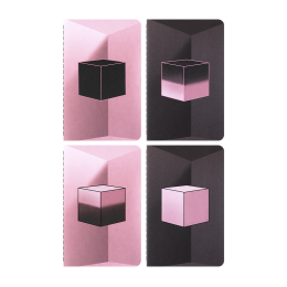 [한정판] 몰스킨 블랙핑크 까이에 플레인 포켓 세트 - 4pcs