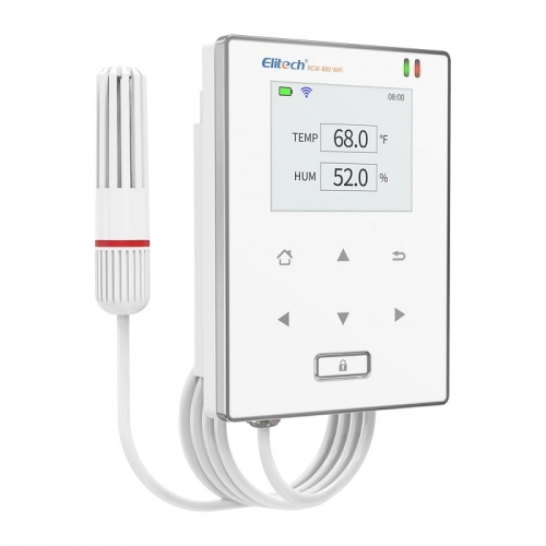 Elitech, WIFI 무선온습도기록계, 와이파이, 무선2채널, 한글설명서, 온습도센서5M*2EA, 저가, RCW-800WIFI