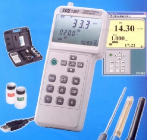 TES, 전도도측정기/PH메타/ORP메타/수질측정기/USB/TES-1381K