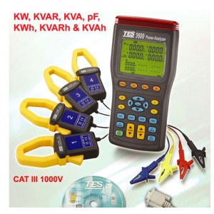 디지털 전력분석기,TES, 전력분석계, 3상, 역률, 교류전력측정계, USB, TES-3600N