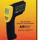 고온용 적외선온도계, 레이저온도계, 200~2200도,80:1, RS232, AR-892+