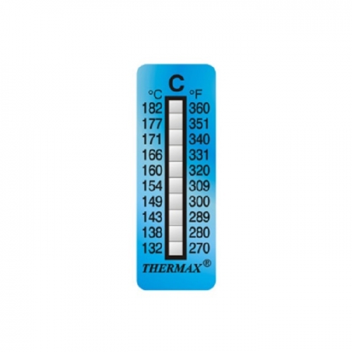 THERMAX, 온도라벨테이프,  비가역성, 영국, 10단계, 132,138,143,149,154,160,166,171,177,182도, 10L-C