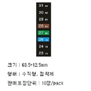 THERMAX, 온도라벨테이프,  영국, 가역성, 32도~40도, 8L-R5