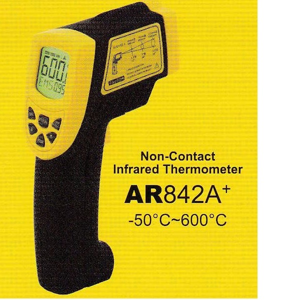 적외선온도계, 레이저온도계, -50~600도, 12:1, AR-842A+