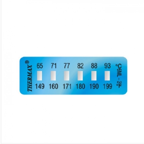 THERMAX, 온도라벨테이프, 비가역성, 6단계, 65,71,77,82,88,93도, 영국, 6L-C, 6ML-3