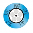 THERMAX, 온도라벨테이프,  영국, 비가역성, 40도,43도,46도, 49도, 54도, 5단계, 10매/SET, TC5-A