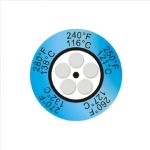 THERMAX, 온도라벨테이프, 영국, 비가역성, 116도, 121도, 127도, 132도, 138도, 5단계, 10매/SET, TC5-D