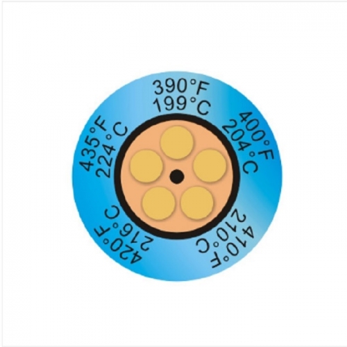 THERMAX, 온도라벨테이프, 영국, 비가역성, 199도, 204도, 210도, 216도, 224도, 5단계, 10매/SET, TC5-G