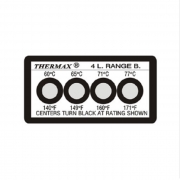 THERMAX, 온도라벨테이프, 영국, 비가역성, 4단계, 60,65,71,77도, 4L-B