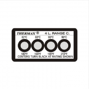 THERMAX, 온도라벨테이프, 영국, 비가역성, 4단계, 82,88,93,99도, 4L-C