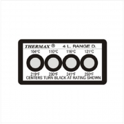 THERMAX, 온도라벨테이프, 영국, 비가역성, 4단계, 104,110,116,121도, 4L-D