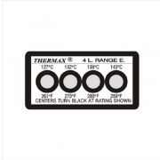 THERMAX, 온도라벨테이프, 영국, 비가역성, 4단계, 127,132,138,143도, 4L-E