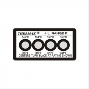 THERMAX, 온도라벨테이프, 영국, 비가역성, 4단계, 149,154,160,166도, 4L-F
