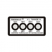 THERMAX, 온도라벨테이프, 영국, 비가역성, 4단계, 193,199,201,210도, 4L-H