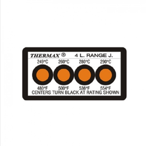 THERMAX, 온도라벨테이프, 영국, 비가역성, 4단계, 249,260,280,290도, 4L-J
