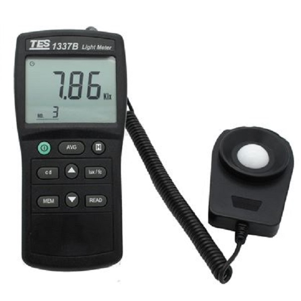 TES, 디지털 조도계, Lux Intensity Meter, 200,000Lux, 20,000Fc, TES-1337B