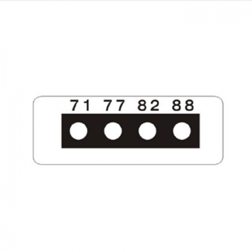 THERMAX, 온도라벨테이프, 영국, 비가역성, 71도, 77도, 82도, 88도, 4단계, 10매/SET, MICRO4-C <신제품>