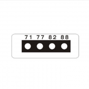 THERMAX, 온도라벨테이프, 영국, 비가역성, 71도, 77도, 82도, 88도, 4단계, 10매/SET, MICRO4-C <신제품>