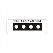 THERMAX, 온도라벨테이프, 영국, 비가역성, 138도, 143도, 149도, 154도, 4단계, 10매/SET, MICRO4-F <신제품>