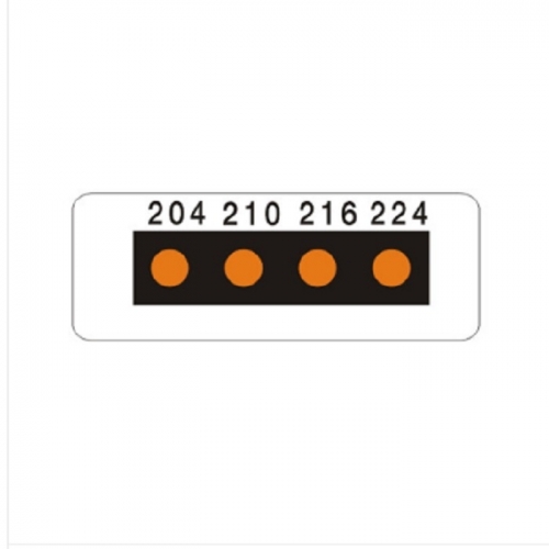 THERMAX, 온도라벨테이프, 영국, 비가역성, 204도, 210도, 216도, 224도, 4단계, 10매/SET, MICRO4-I <신제품>