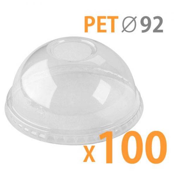 테이크아웃컵 PET 아이스컵투명컵 뚜껑 [돔형]상단지름92mm 호환 50개/2봉 100개