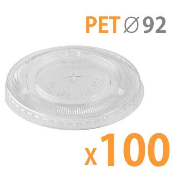 테이크아웃컵 PET 아이스컵투명컵 뚜껑 [평형]상단지름92mm 호환 50개/2봉 100개