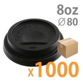 테이크아웃컵 종이컵 뚜껑 8온스[개방형] 블랙 100개/10봉 1박스 1000개