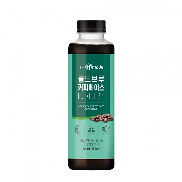 흥국F&B 콜드브루 커피 베이스 디카페인 440ml X 3ea