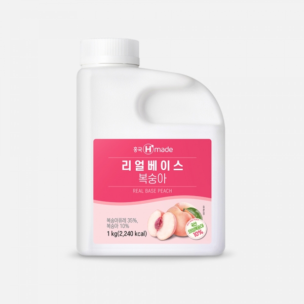 흥국F&B 리얼베이스 복숭아 1kg X 2ea