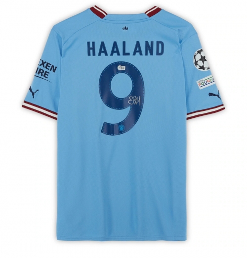 엘링 홀란드 맨시티 오토그래프드 2022-23 홈 유니폼 - 블루