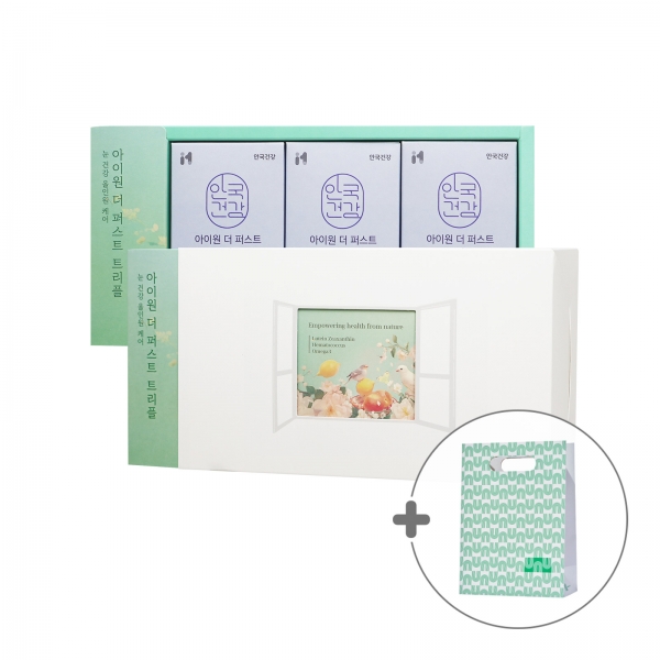 [안국건강](+쇼핑백) 아이원 더 퍼스트 트리플 민화 선물세트 180캡슐 (3개월분)