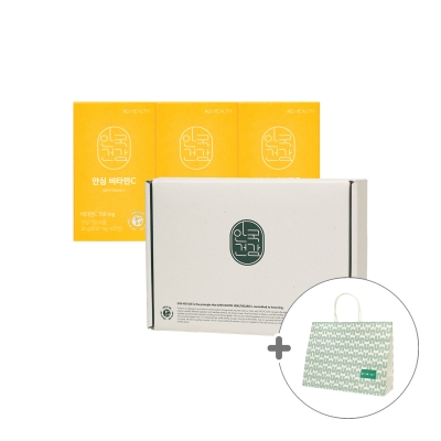 [안국건강] 안심 비타민C 60정 3박스 (6개월분) 선물세트