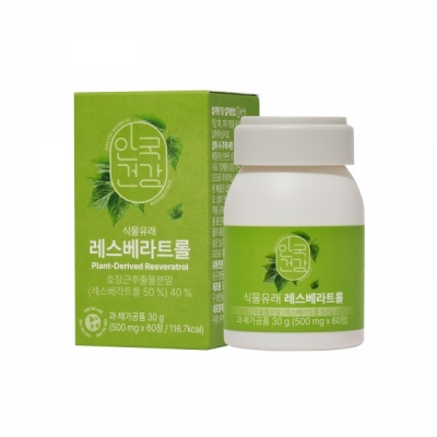 [안국건강] 식물유래 레스베라트롤 *호장근추출물 60정 (2개월분)