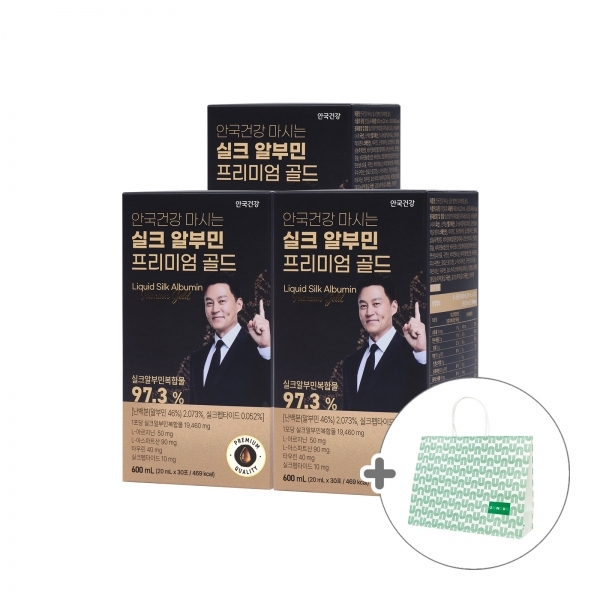 [안국건강](+쇼핑백) 알부민 프리미엄 골드 30포 3박스 (3개월분)