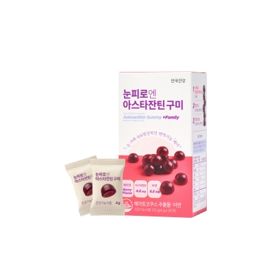 [안국건강] 눈피로엔 아스타잔틴 구미 30개 (15일분)