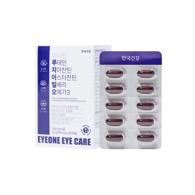 [안국건강] 아이원 루테인지아잔틴 아스타잔틴 빌베리 오메가3 60캡슐 *개별인정형 (1개월분)