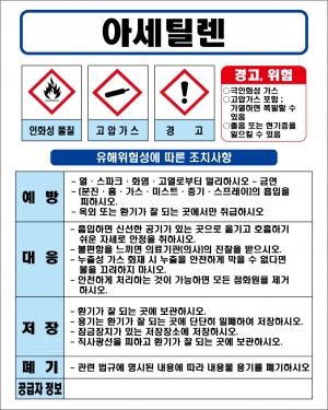 아세틸렌 MSDS경고표지/물질안전보건자료