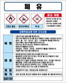 폐유 MSDS경고표지/물질안전보건자료