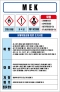 MEK(메틸에틸케톤) MSDS경고표지/물질안전보건자료