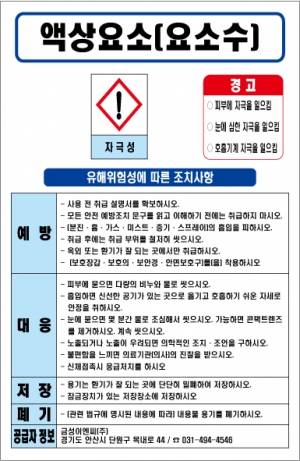 액상요소(요소수) MSDS경고표지/물질안전보건자료