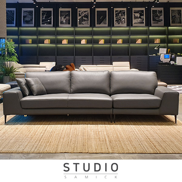 [Studio Samick]올랜도 이태리 4인 가죽소파(스툴제외/스툴포함)