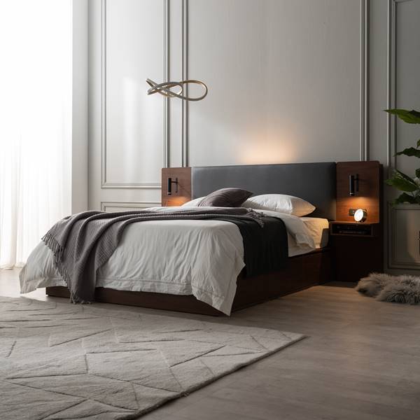 델루나 프리미엄 LED 빅수납 호텔형 침대(SS/Q)