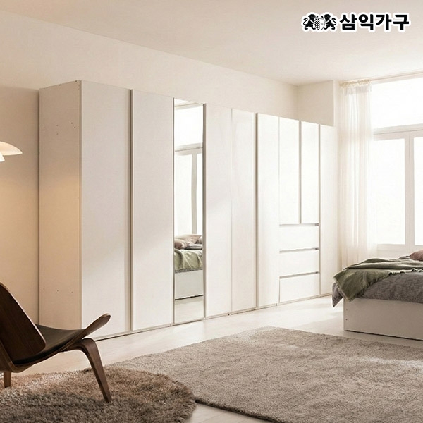 ★10%쿠폰/봄격세일★우노 초대형 키큰 옷장/전신거울 옷장/서랍형 옷장