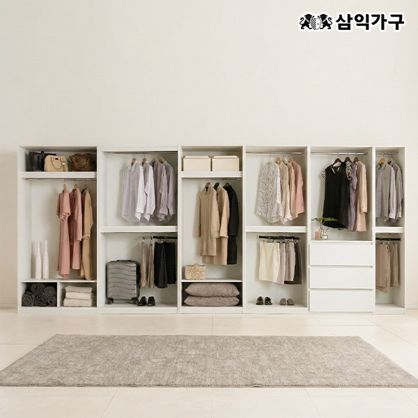 ★10%쿠폰/봄격세일★우노 초대형 키큰 옷장/전신거울 옷장/서랍형 옷장