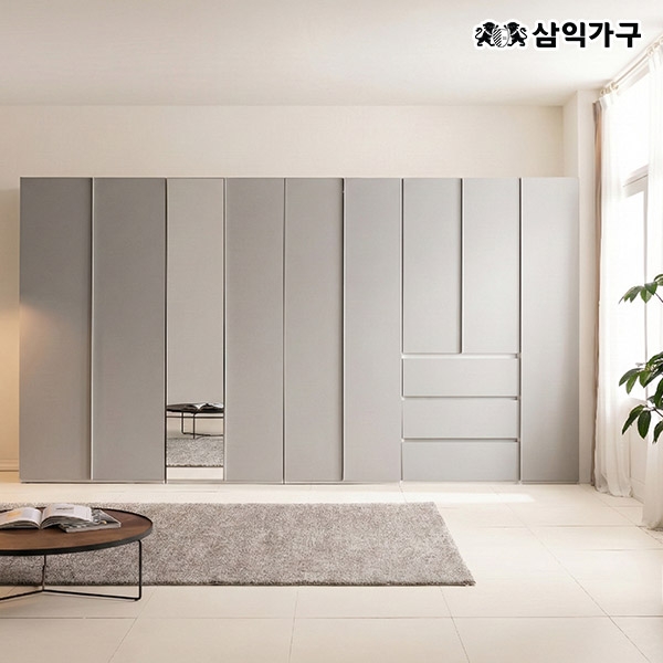 ★10%쿠폰/봄격세일★우노 초대형 키큰 옷장/전신거울 옷장/서랍형 옷장