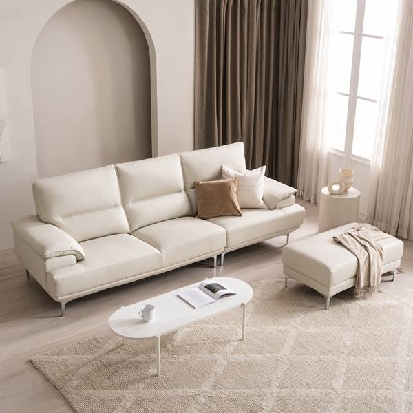 ★스툴쿠션증정★아르더 프리미엄 천연면피 소가죽 소파